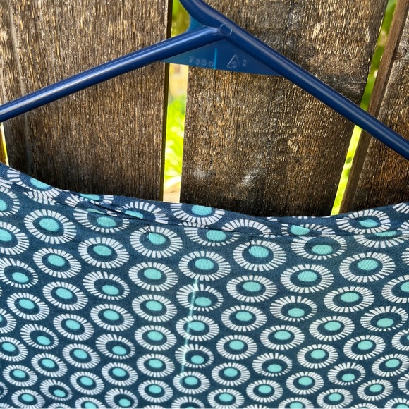 Boden Double Layer Tencel Blue Circle Print Top Sz 8 - Picture 6 of 14